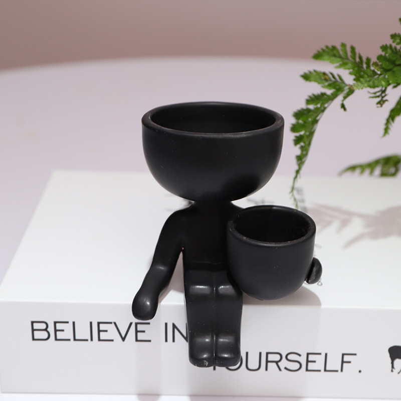 🌱LITTLE HUMAN CERAMIC SUCCULENT PLANTER-EchoDecor