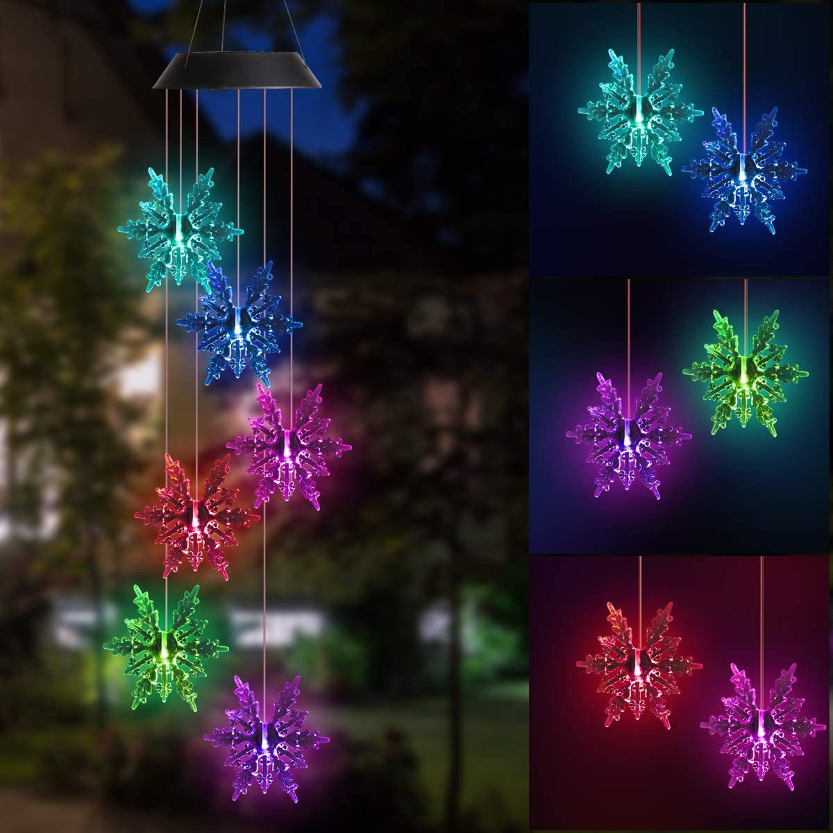 Outdoor solar wind chime lamp-EchoDecor