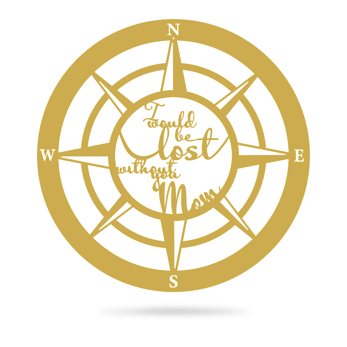 Lost Without Mom Compass Wall Art - Type B-EchoDecor