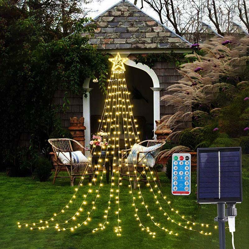 SOLAR GARDEN DECOR LIGHTS LED  8 LIGHTING MODES OUTDOOR TREE DECORATIONS-EchoDecor