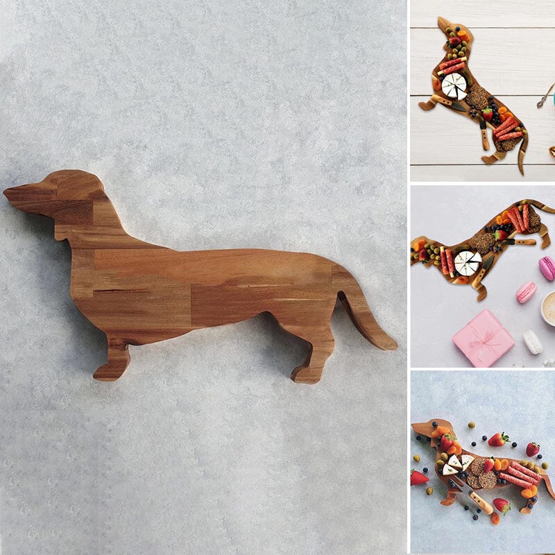 🐶Wooden Dachshund Dog Dinner Plate-EchoDecor