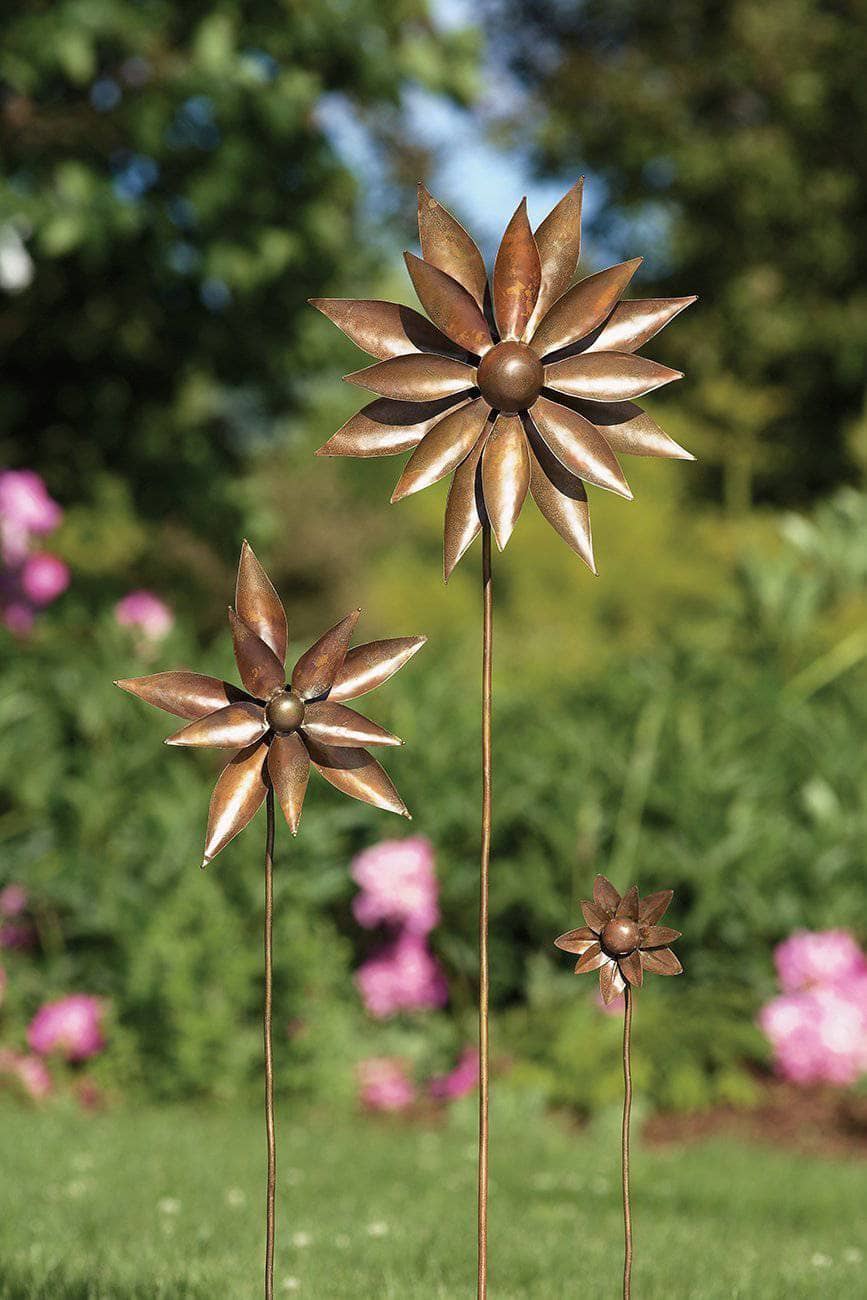 Dahlia Flower Wind Spinner 12"-EchoDecor