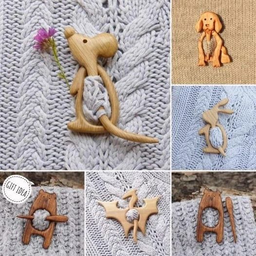🎄 LAST DAY 50% OFF🔥 Brooch pin with wooden animal pattern (sweater clip)-EchoDecor
