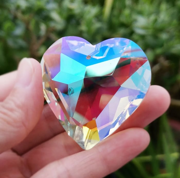 Hanging Heart Suncatcher Prism Crafts-EchoDecor