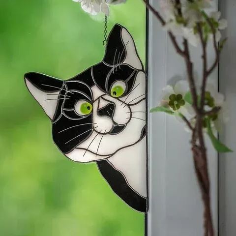 🔥Funny Decorations🔥-Peeking Cat Window Hanger😺-EchoDecor