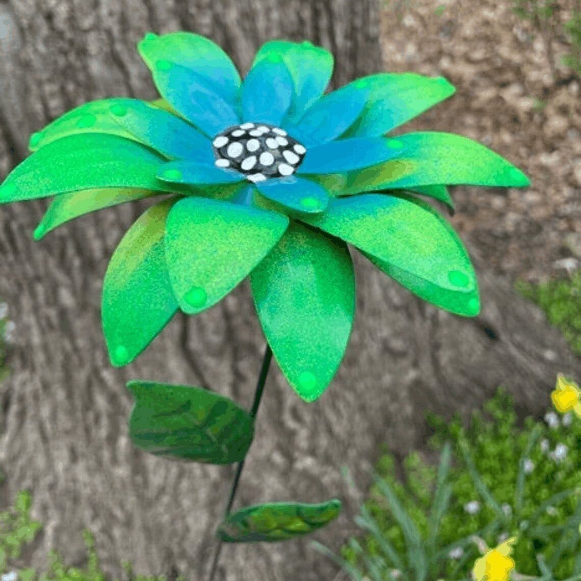 Metal Flowers Garden Stakes-EchoDecor