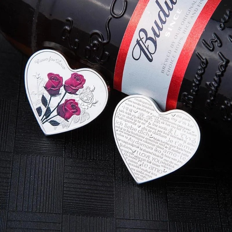 Rose Heart-Shaped Commemorative Coin❤️-EchoDecor