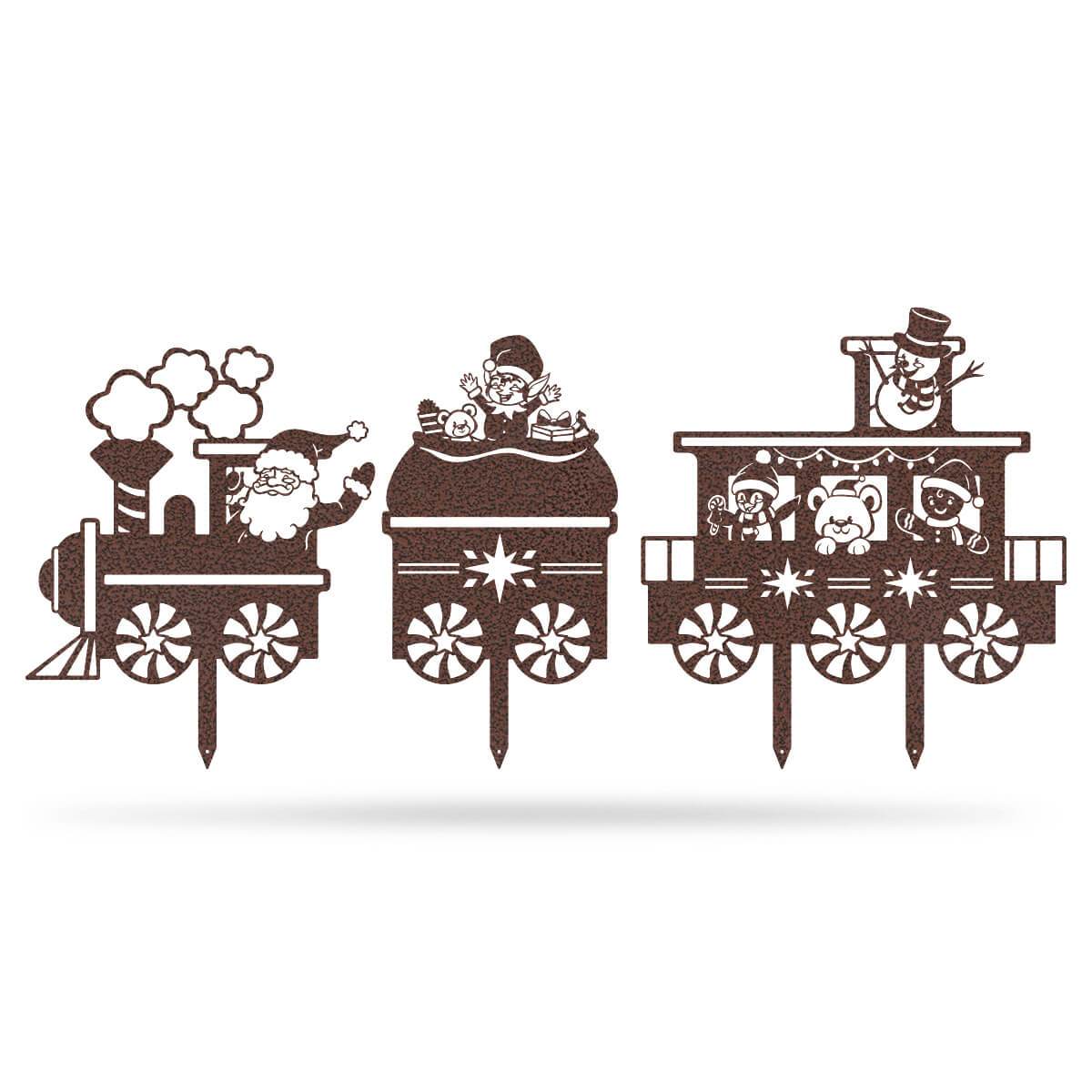 Garden Art - Santa Train Set-EchoDecor