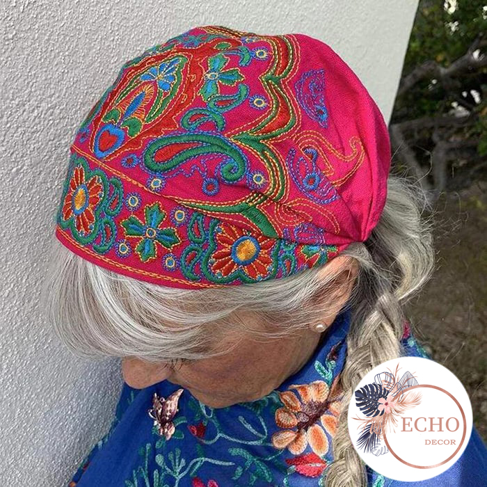 Embroidered Bandana Caps-EchoDecor