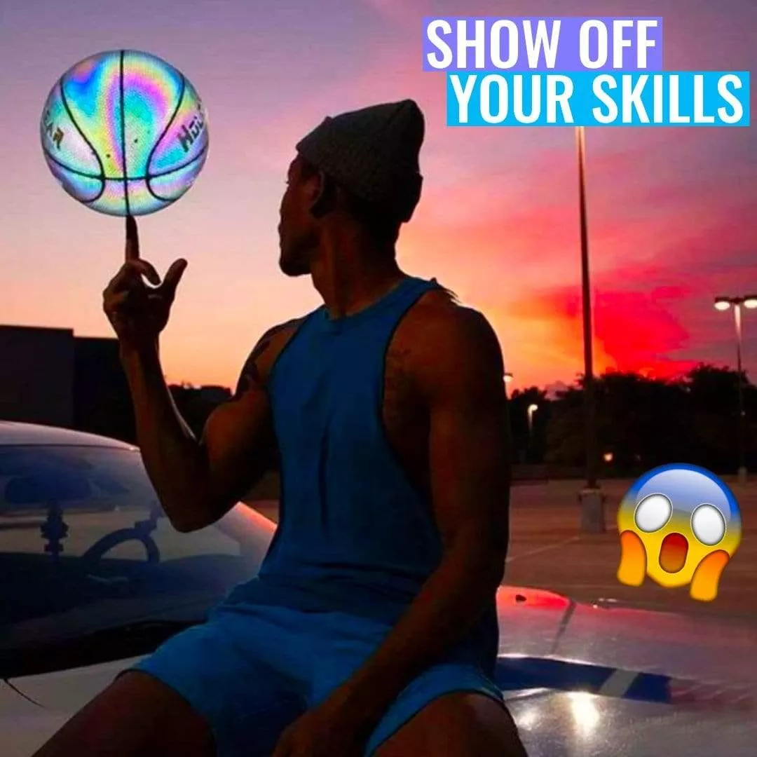 (💝Christmas Sale 50% OFF!!)-HOLOGRAPHIC REFLECTIVE GLOWING BASKETBALL-EchoDecor