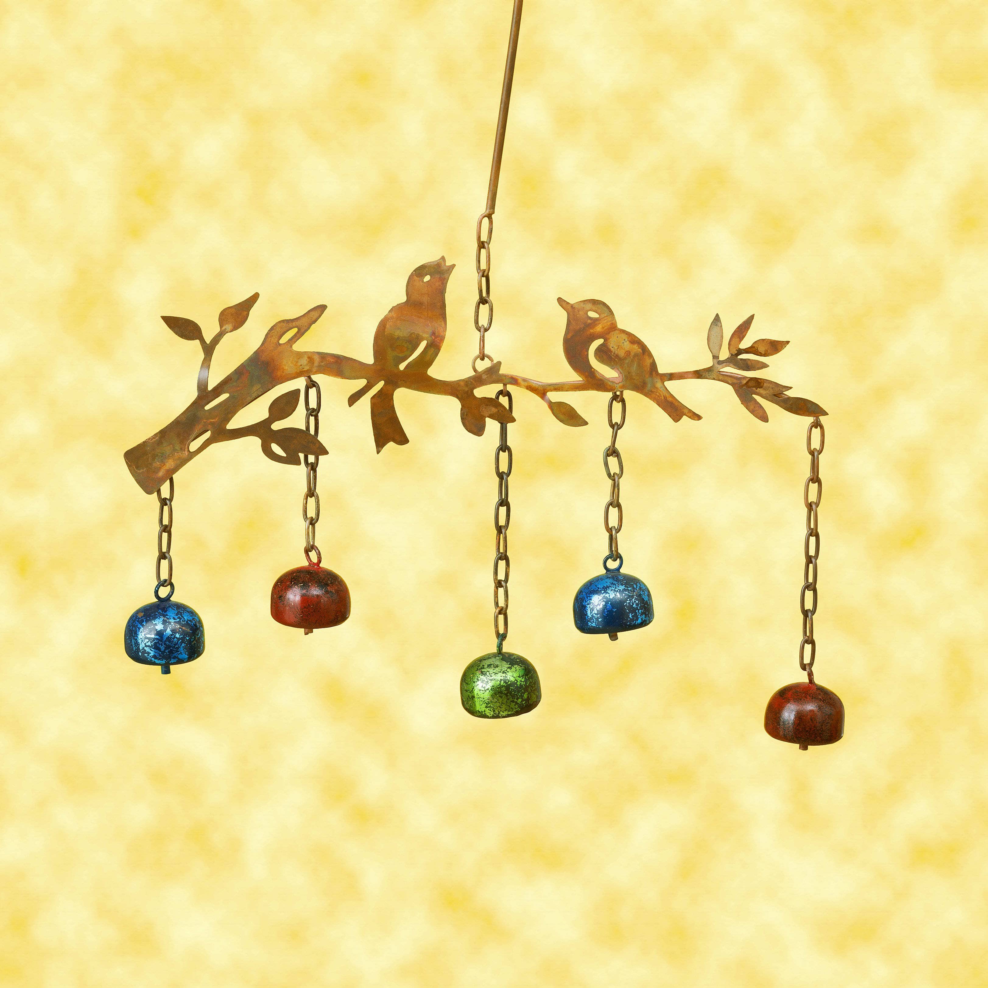 Birds w/Bells Multicolor Wind Chime-EchoDecor