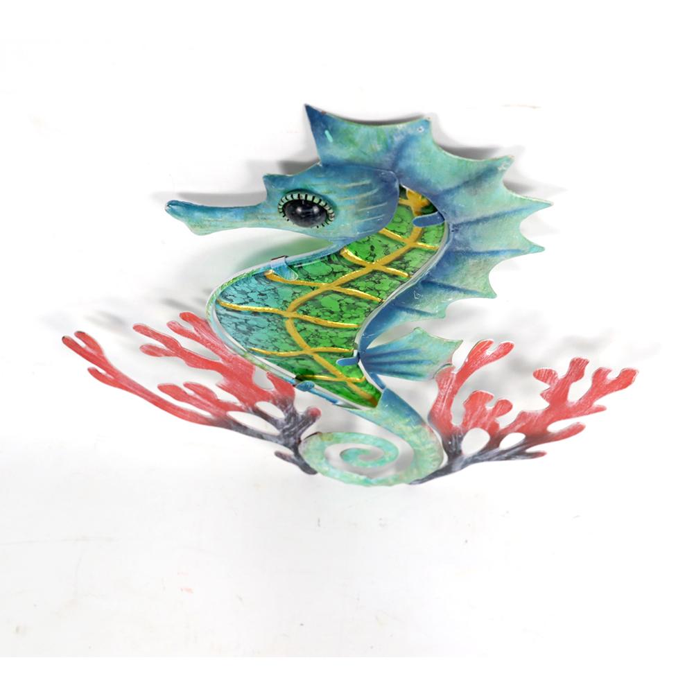 Blue Seahorse With Coral-EchoDecor