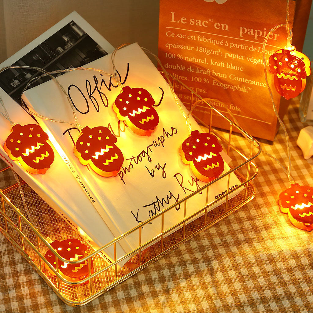 Metal Pine Cone String Lights-EchoDecor