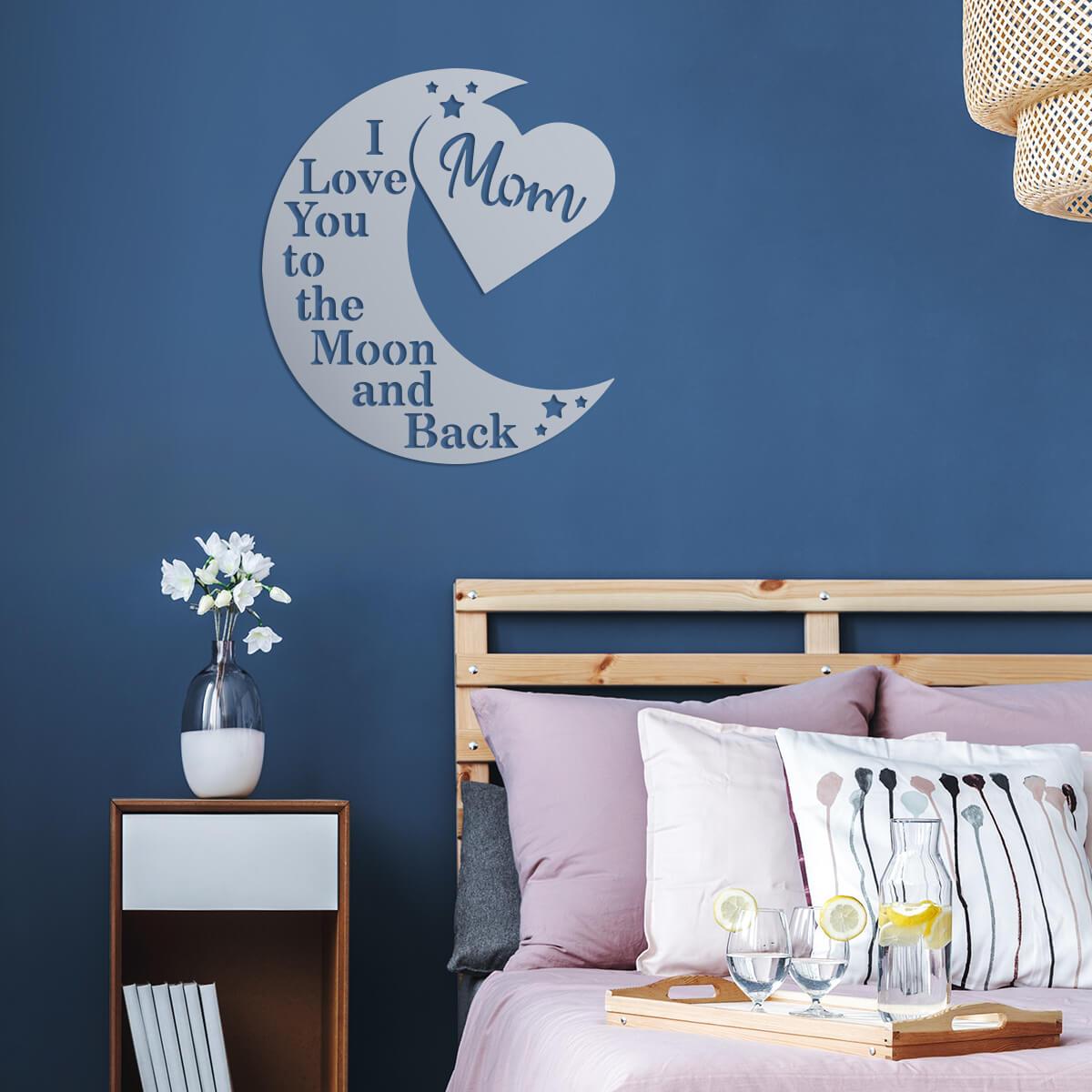 Love You To The Moon Wall Art - Mom Ltd-EchoDecor