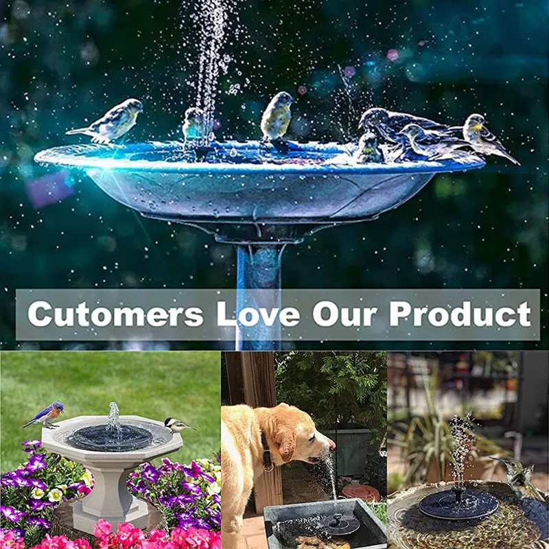 Solar Powered Water Fountain-EchoDecor