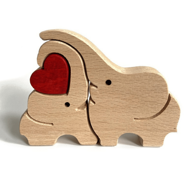 🔥BIG SALE - 49% OFF🔥 Hand-carved Wooden Cuddling Animal($9.99/PC TODAY)-EchoDecor