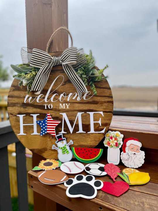 Interchangeable Door Hanging Wreath(With free attachments)-EchoDecor