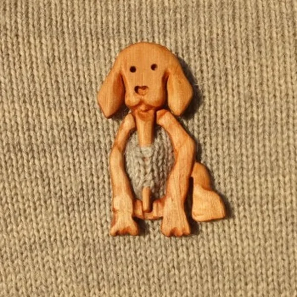 🌸Brooch pin with wooden animal pattern (sweater clip)💘-EchoDecor