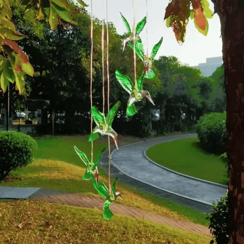 🐦🐦Solar Hummingbirds Chime-EchoDecor