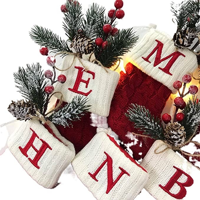 Letter Christmas Socks-EchoDecor