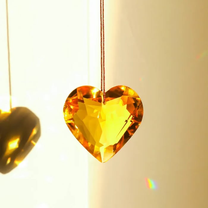 Hanging Heart Suncatcher Prism Crafts-EchoDecor