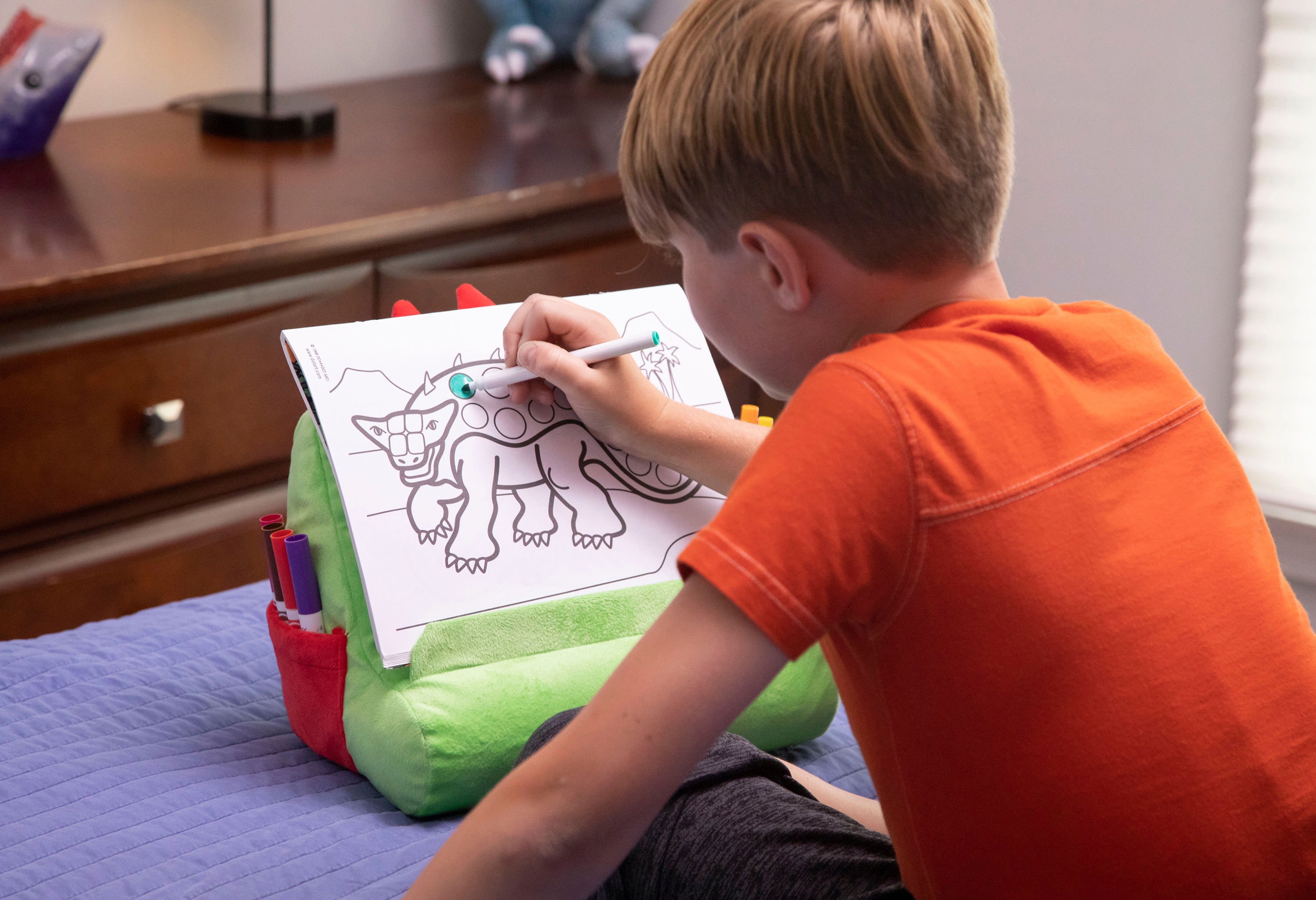 Plush Play Pillow - with Built in Shelf for Devices or Books-EchoDecor