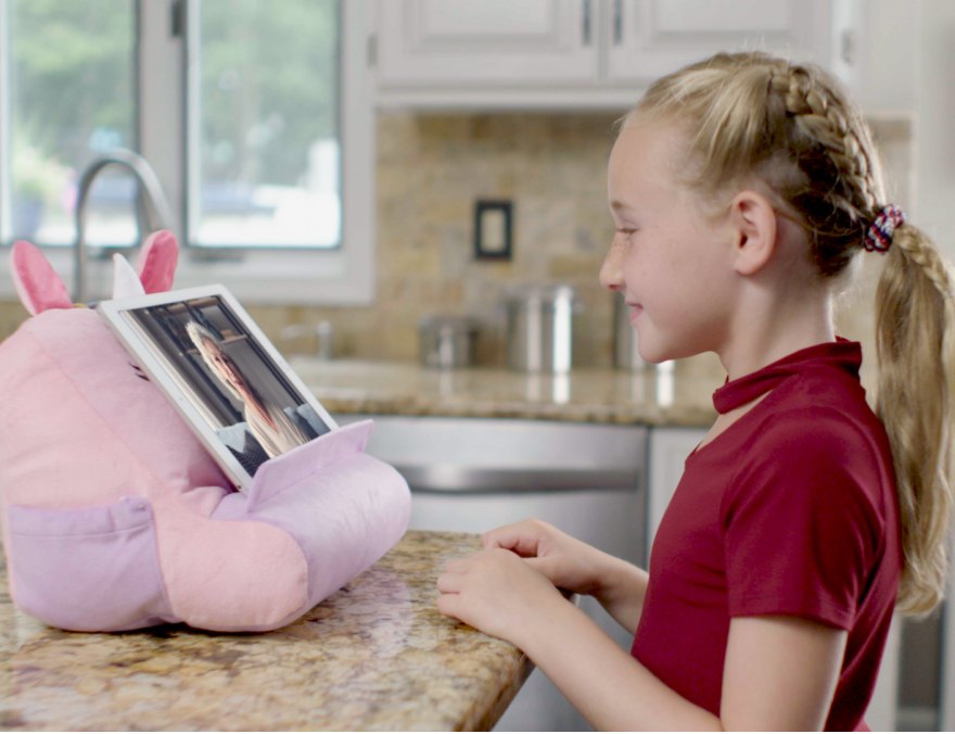 Plush Play Pillow - with Built in Shelf for Devices or Books-EchoDecor