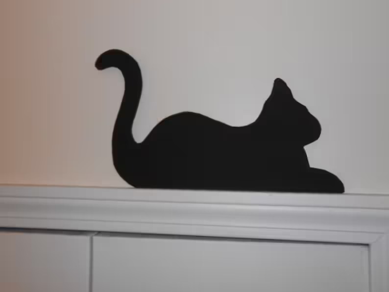 🐱 Wood Cat Door Topper-EchoDecor