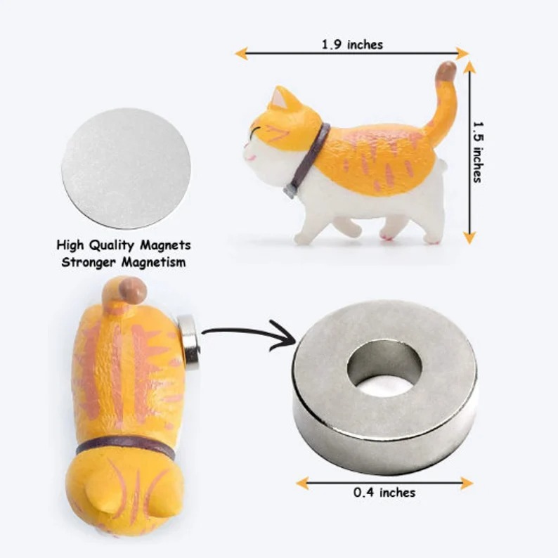 🐱 Cute Handmade Cat Lover Refrigerator Magnets-EchoDecor