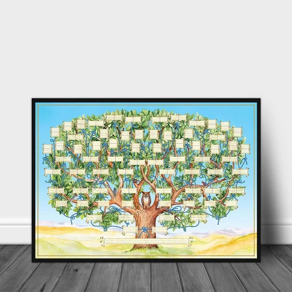 Family Tree Chart Diy Gift-EchoDecor