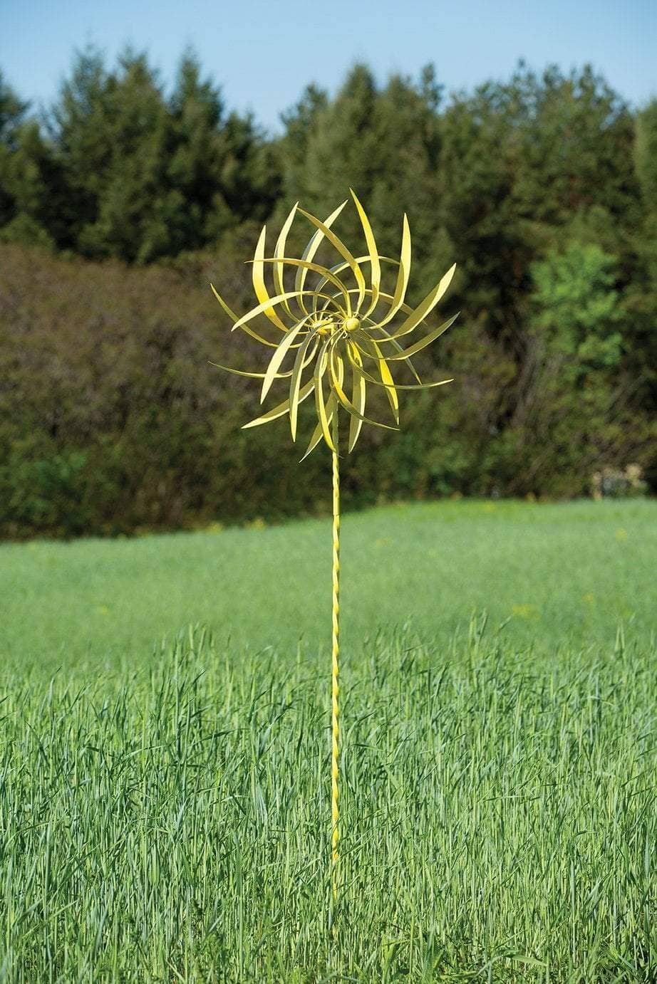 Yellow Pinwheel Wind Spinner 22"-Etcy Decor