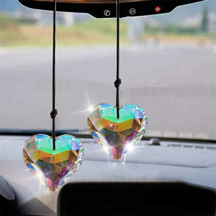 Hanging Heart Suncatcher Prism Crafts-EchoDecor