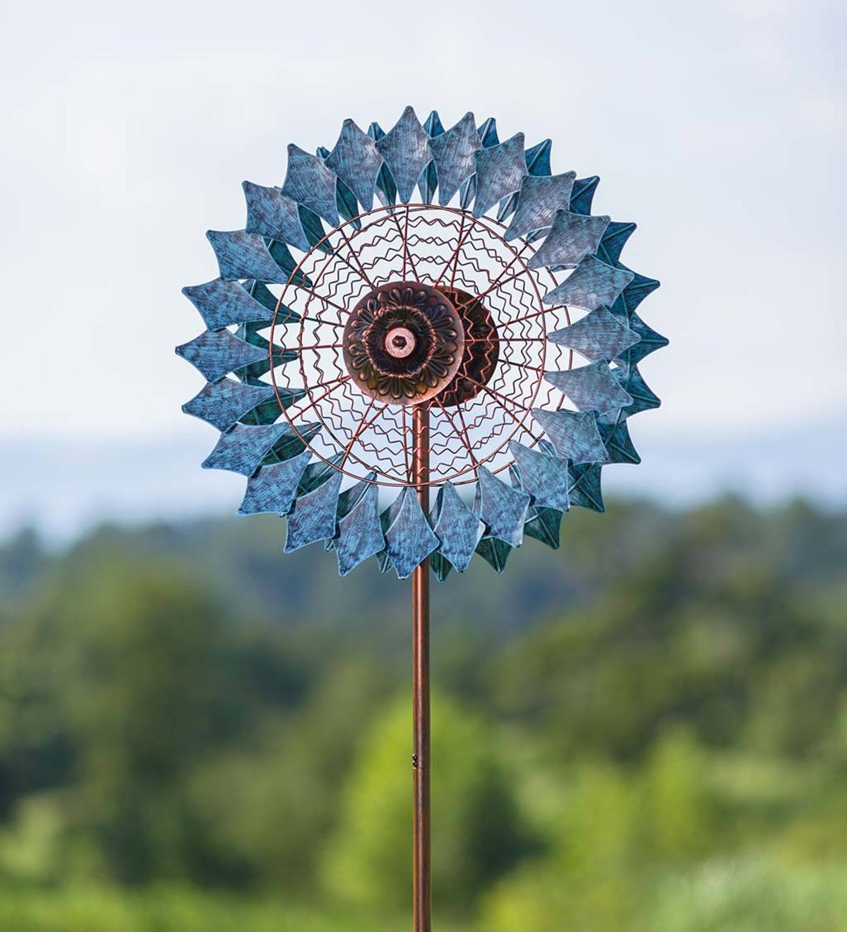 Verdigris Prism Wind Spinner-EchoDecor