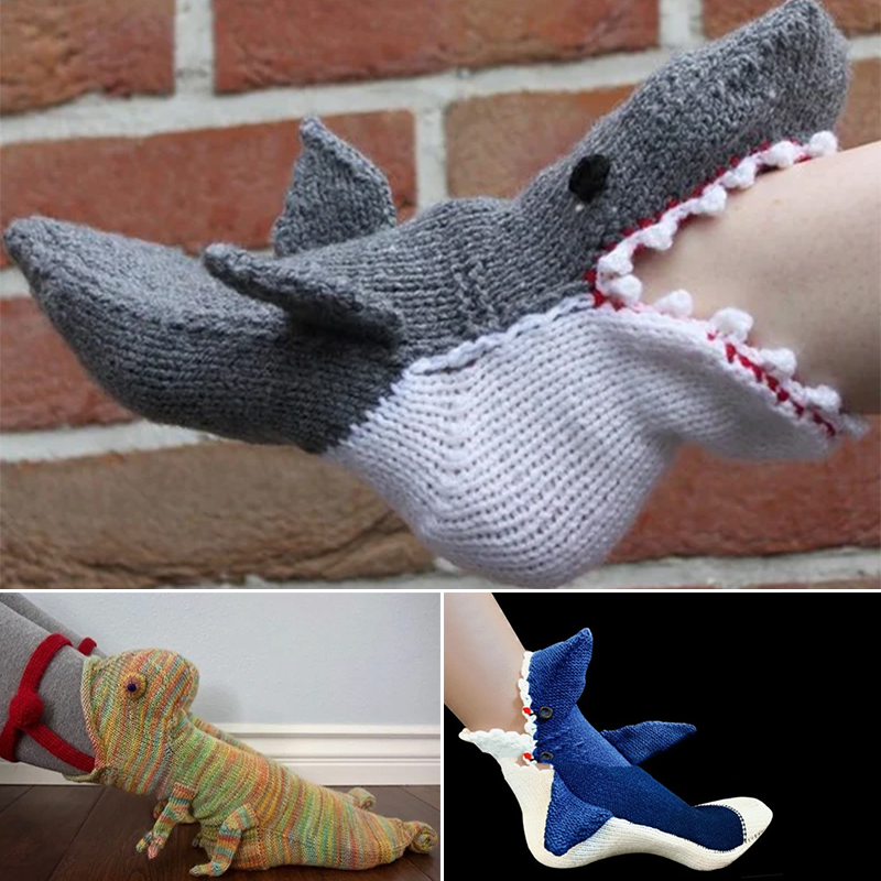 (💝Christmas Sale 50% OFF!!)-3D Knit Crocodile Socks-EchoDecor