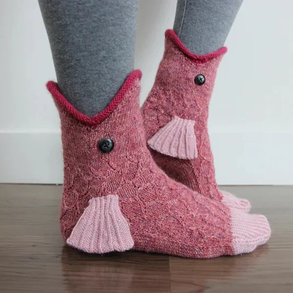 (💝HOT SALE 50% OFF!!)-3D Knit Crocodile Socks-EchoDecor