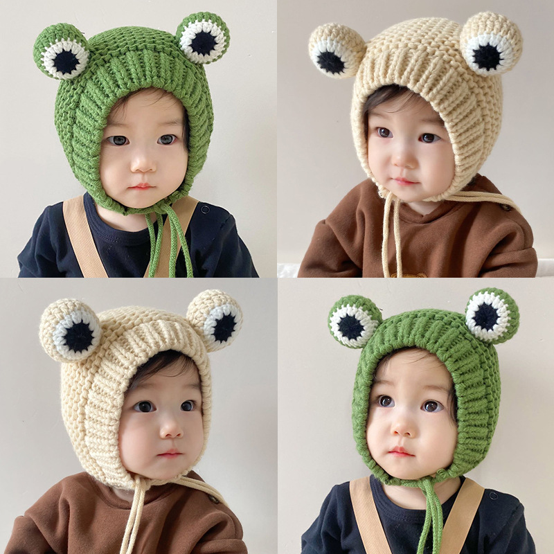 🐸Froggy Knitted Crochet Beanie Gift🎁-EchoDecor