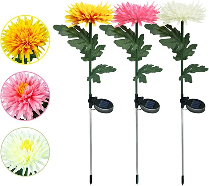 ❤️ - Spring Chrysanthemum Solar Garden Stake LED-EchoDecor