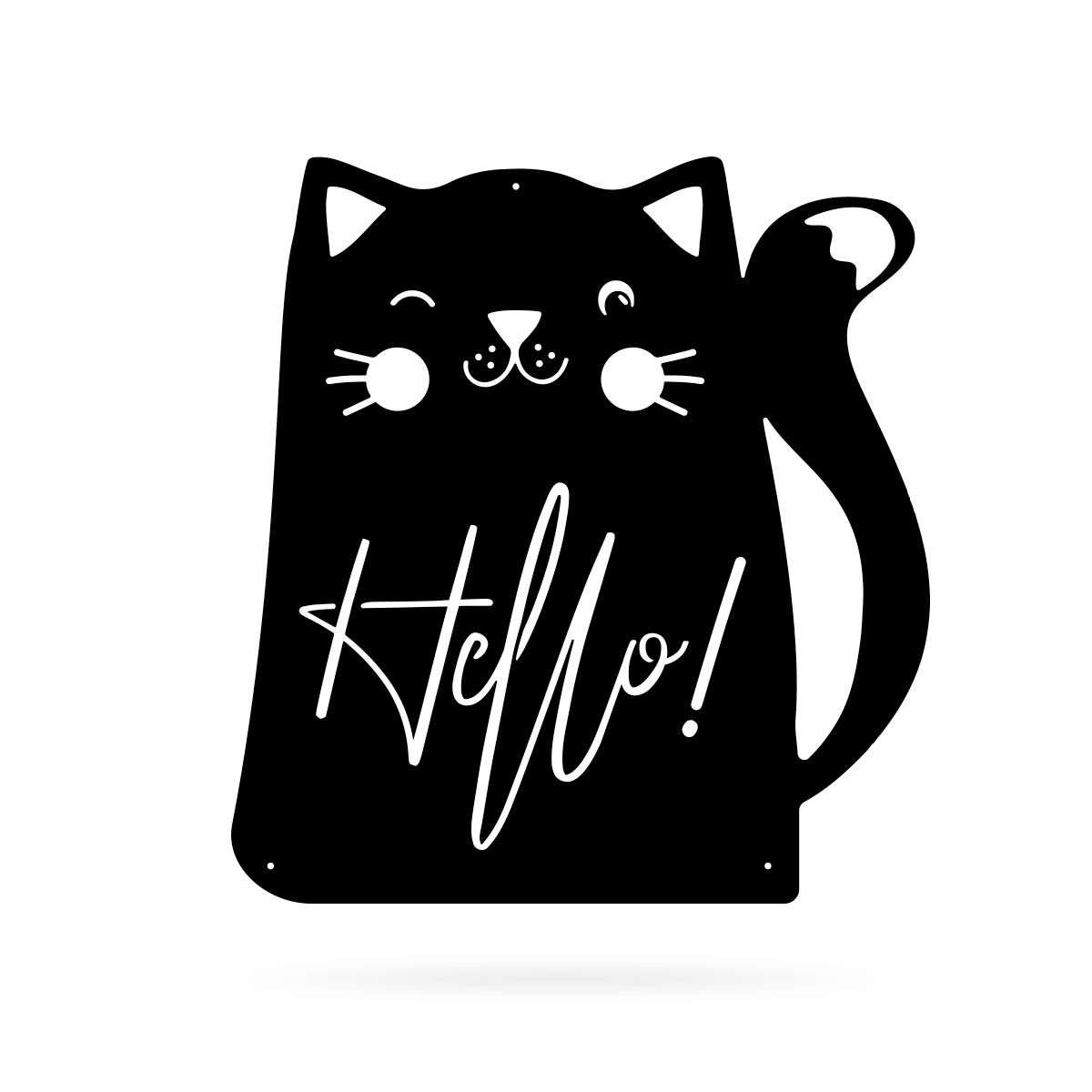 Hello Cat Wall Art-EchoDecor