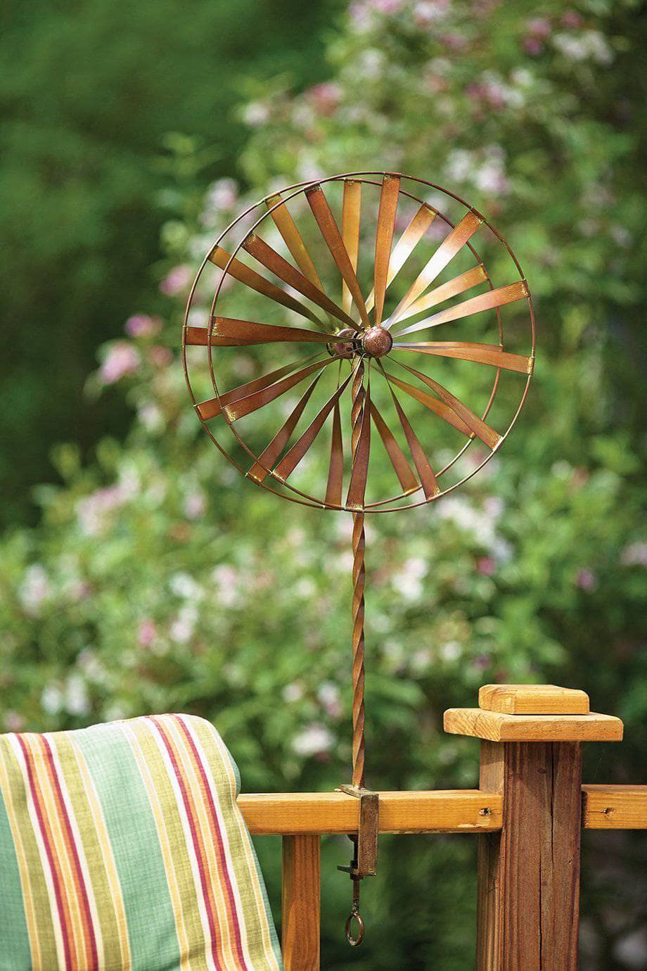 Wagon Wheel Clamp Wind Spinner-EchoDecor