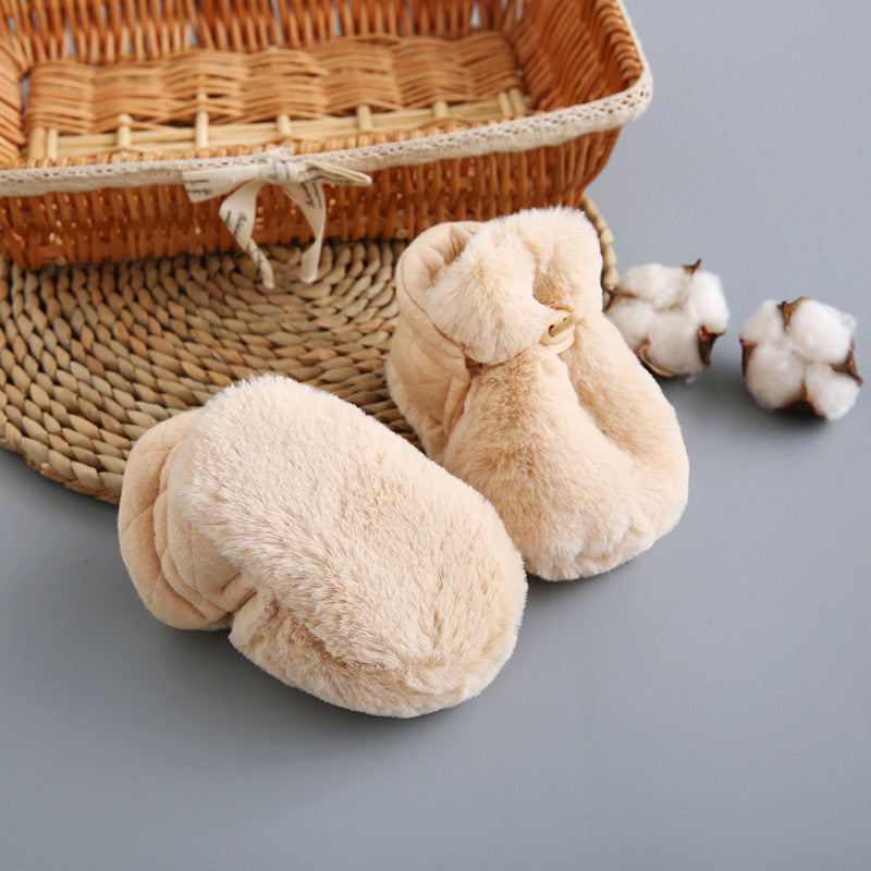 👶Baby Cartoon Plush Cotton Toddler Shoes👣-EchoDecor