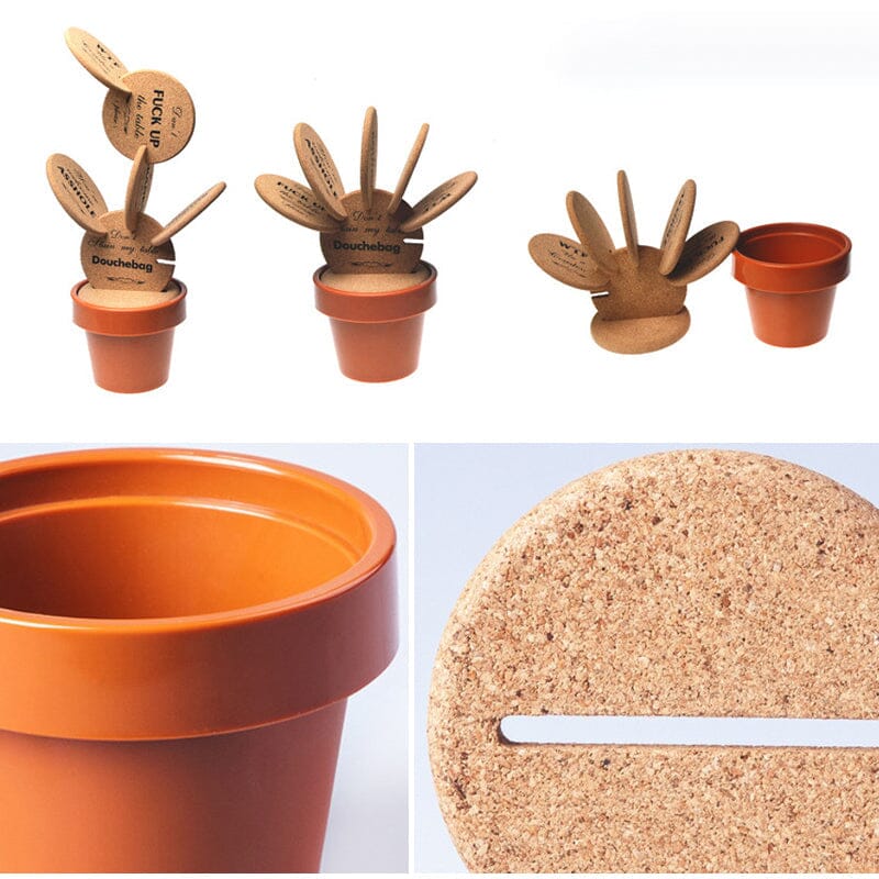 🎁 Funny Rude Cork Coasters-EchoDecor