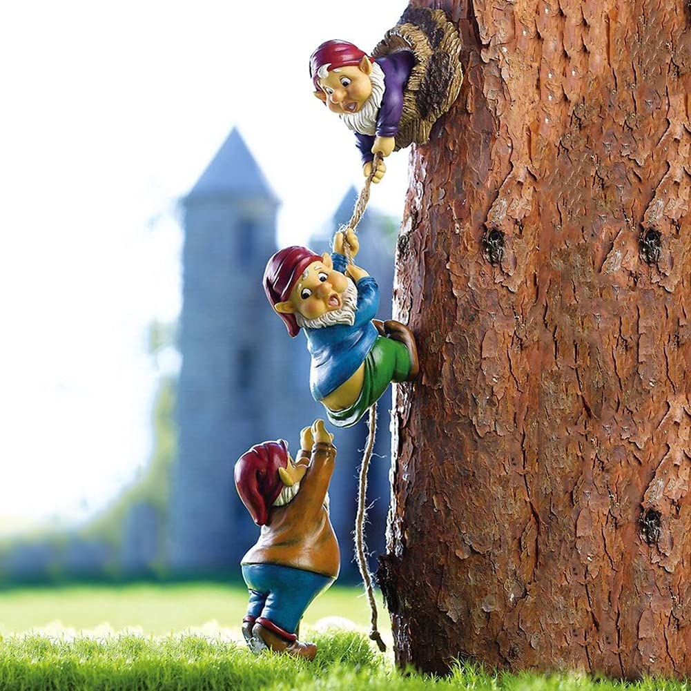 Climbing Gnomes Tree Hugger Decor-EchoDecor