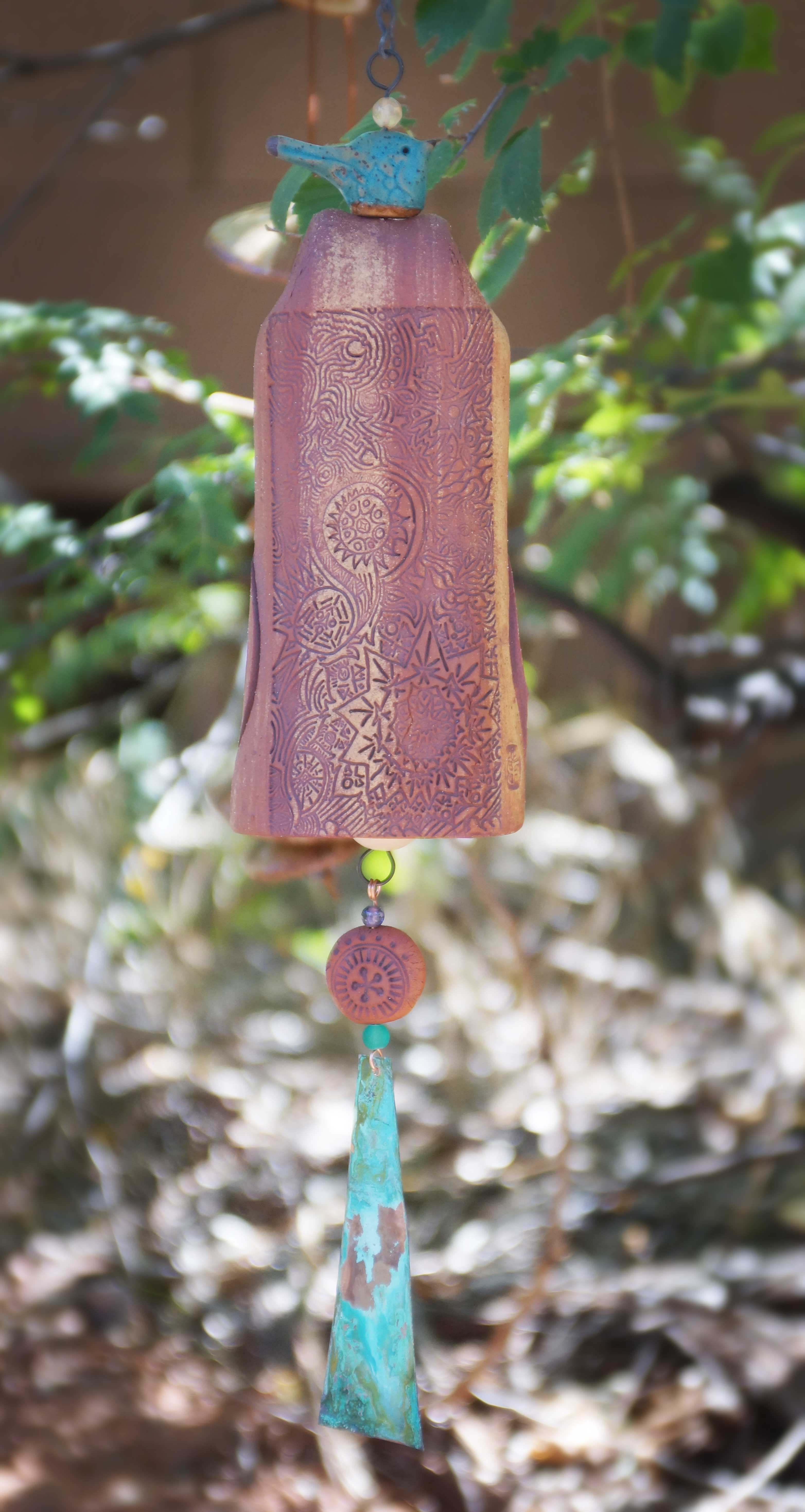 Bereavement Gift Wind Chime with Bird Sculpture-EchoDecor