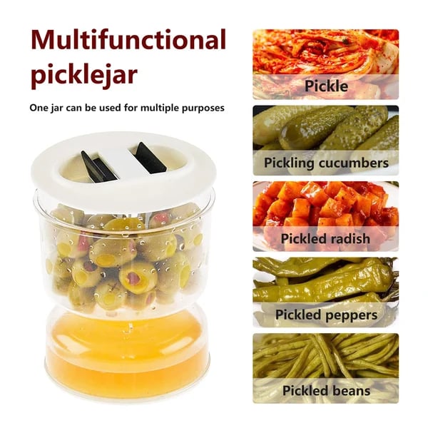Pickle and Olives Jar Container with Strainer-EchoDecor