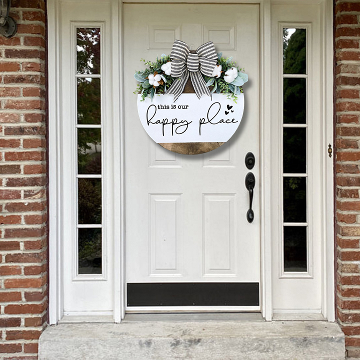 This is our happy place(Front Door Wreath)-EchoDecor