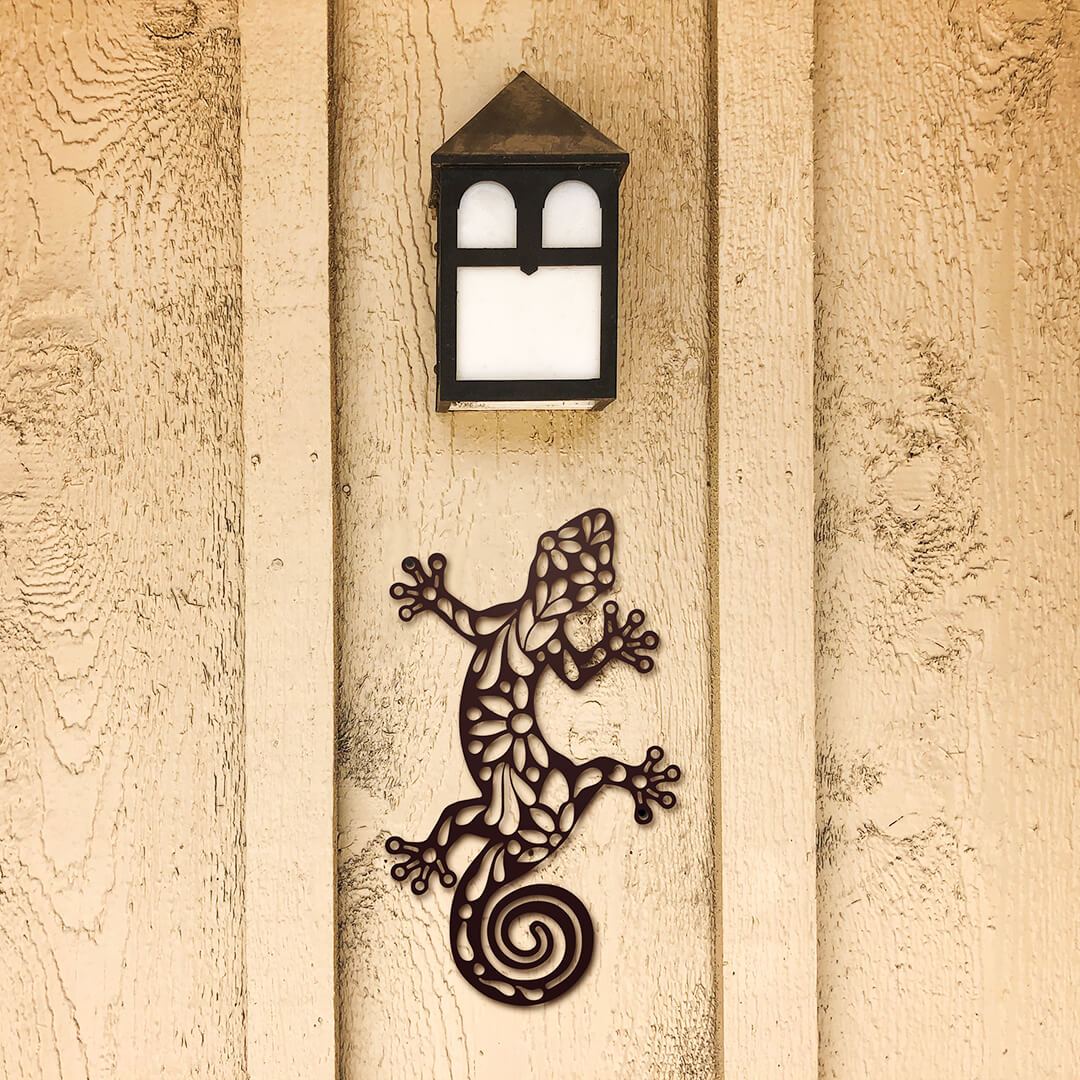 Gecko The Lizard Metal Décor-EchoDecor