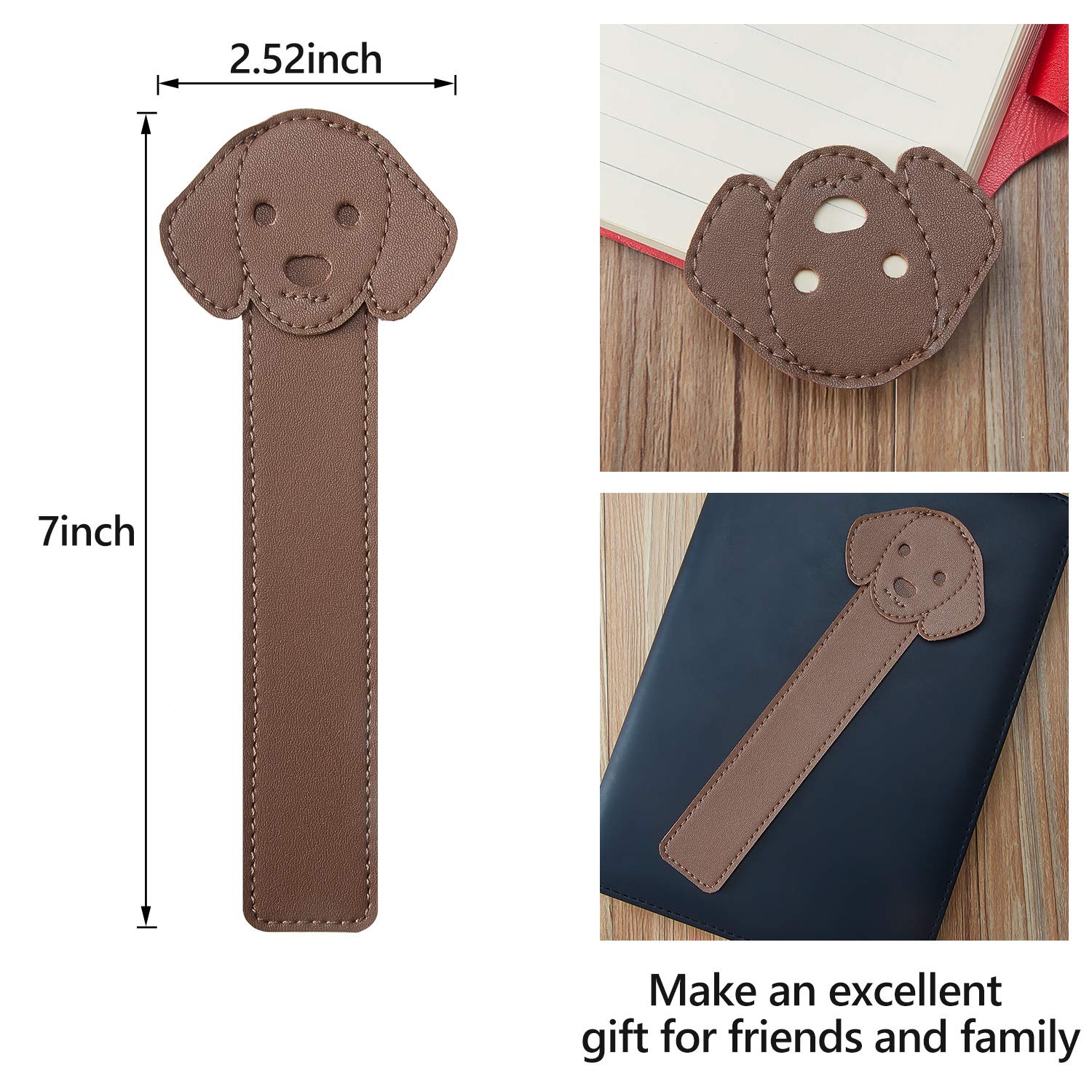 🐶PU Animal Puppy Bookmarks-3PCS-EchoDecor