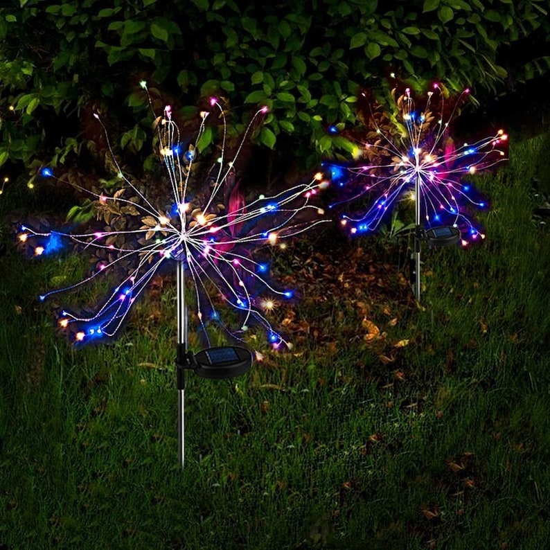 105 LED Multi Color Outdoor Firework Solar Garden Decorative Lights-EchoDecor
