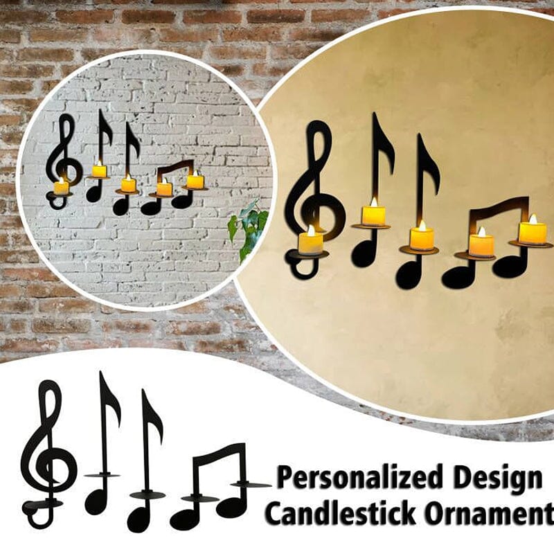 🌟Unique Decorations--🎶Black Music Note Wall Sconce-EchoDecor
