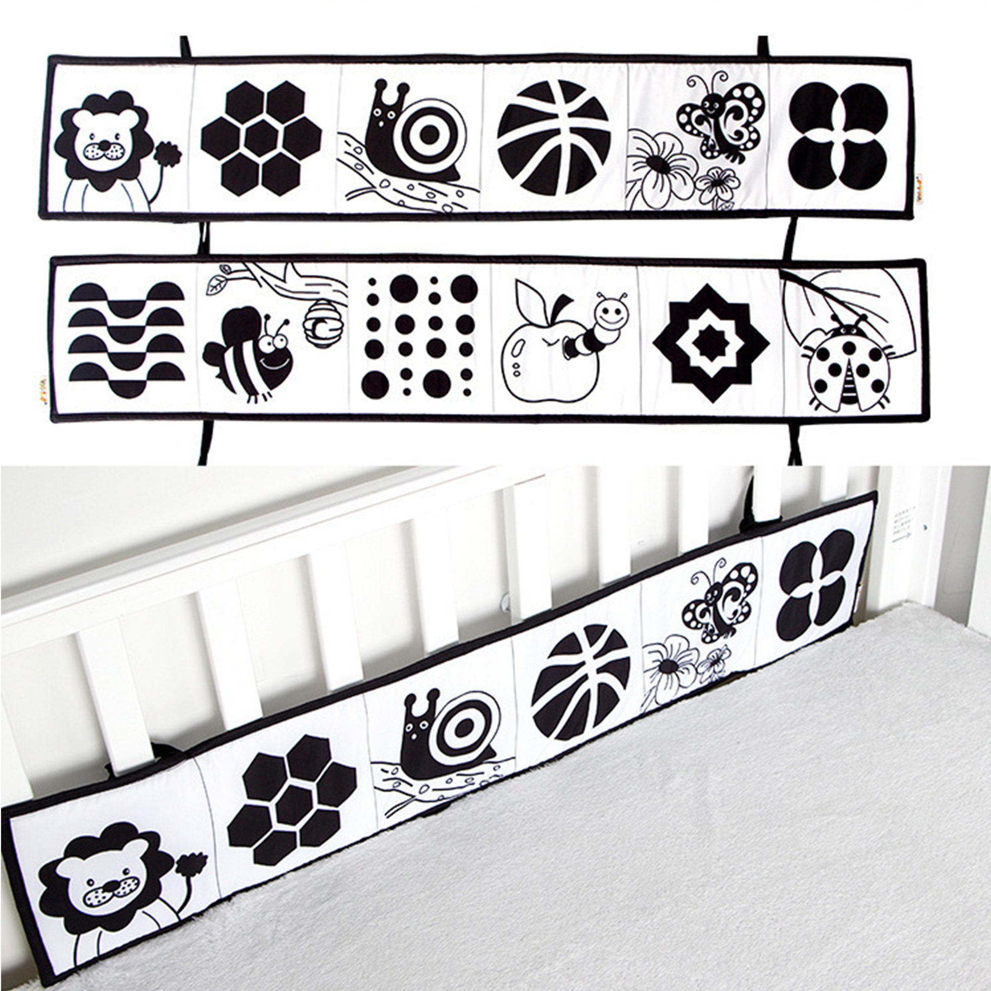 👶Sweet Cloth Book for Baby Early Education📕（ Black and White）-EchoDecor